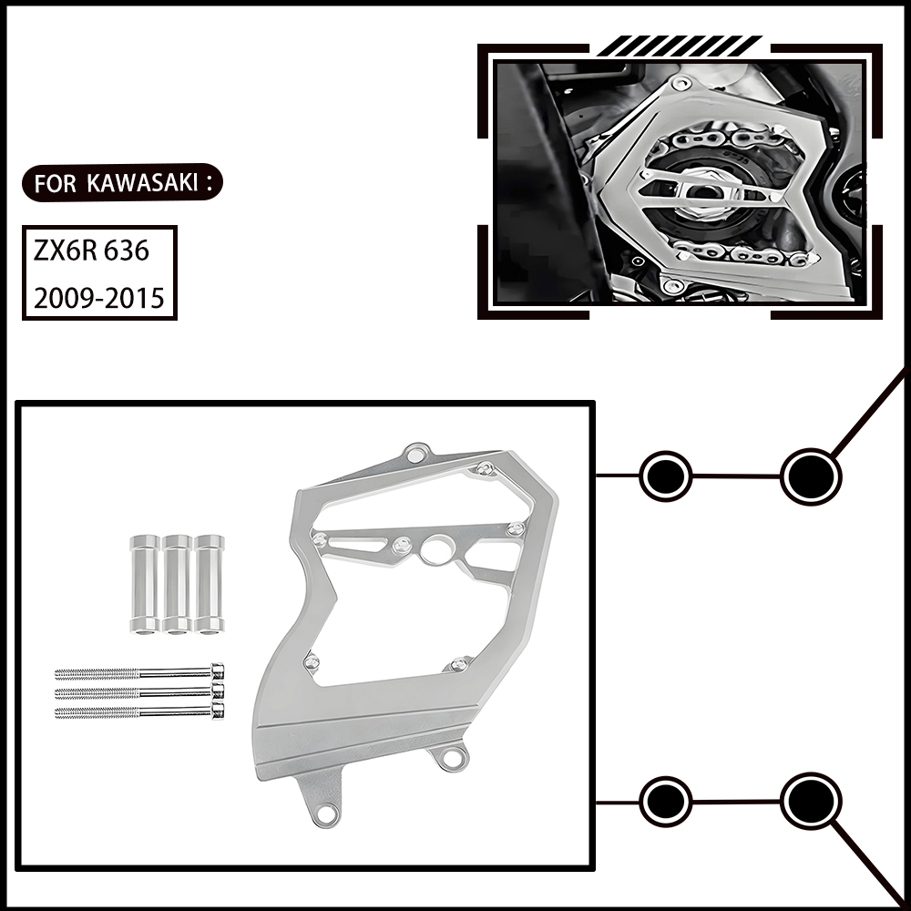 Motorcycle Gear Essentials - Osłona przedniej zębatki i łańcucha motocykla