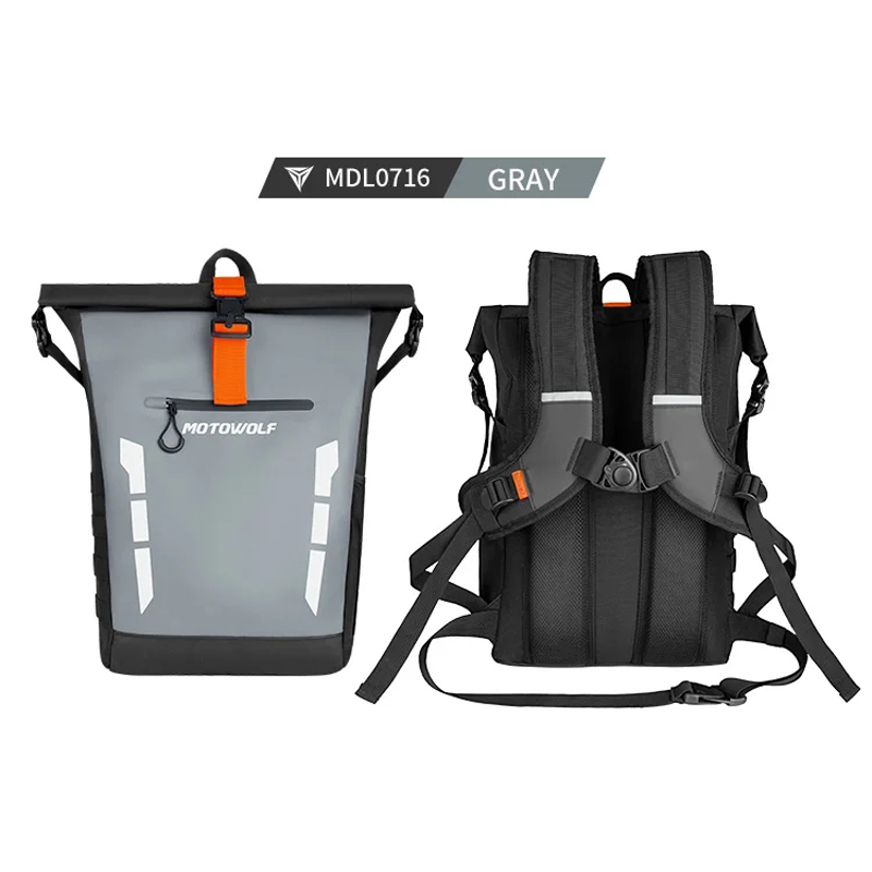 Motorcycle Gear Adventure - Motowolf Wodoodporny plecak motocyklowy Wytrzymała torba