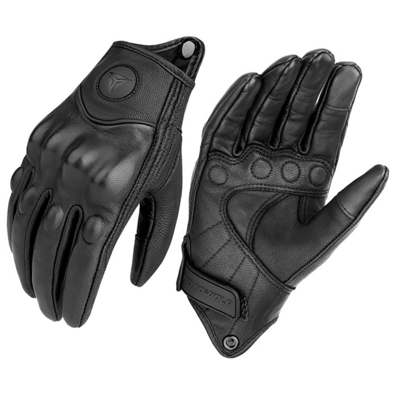 Motorcycle Gear For Winter - Rękawiczki motocyklowe Mężczyźni Kobiety Moto Skórzane