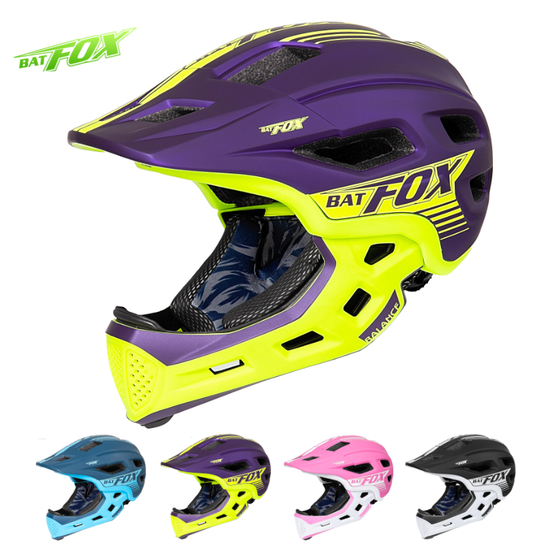 Motorcycle Gear Kids - BATFOX kask pełnotwarzowy dzieci odpinany bezpieczeństwo