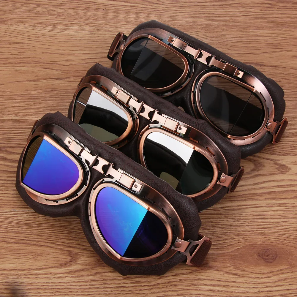 Pilot Retro Goggles Dustproof  – Motorcycle Gear Used recenzja i cena