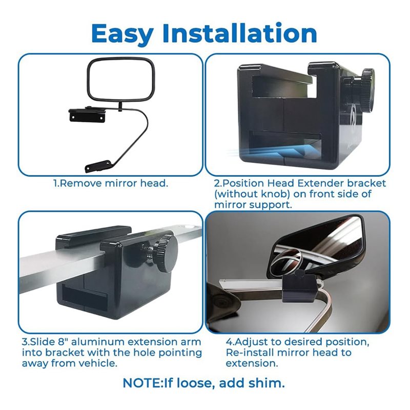 Zestaw lusterek holowniczych A – Mirror Extender Bar recenzja i cena