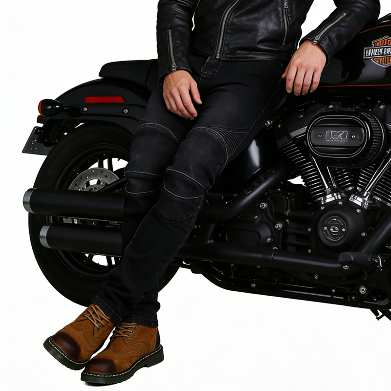 Męskie czarne motocyklowe spod – Motorcycle Gear Jeans recenzja i cena