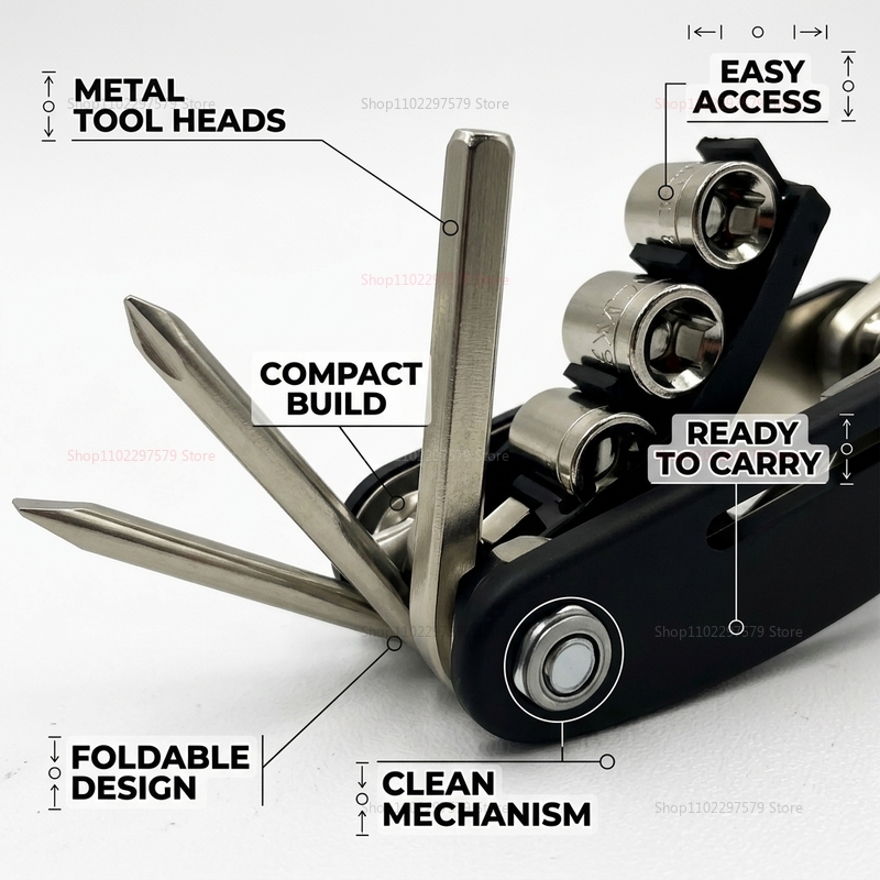 Zestaw narzędzi rowerowych 16  – Motorcycle Gear Essentials recenzja i cena